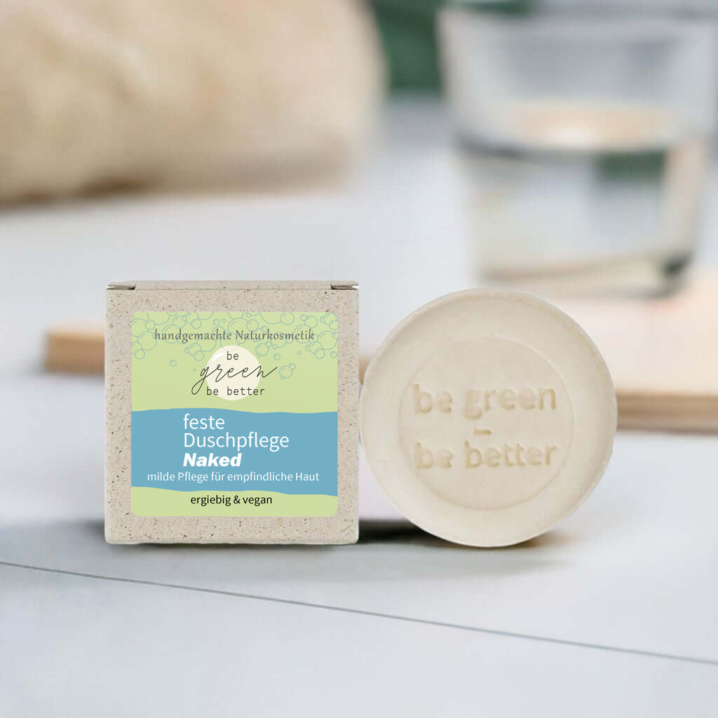 Feste Dusche BodyBar Naked mit Graspapier Karton