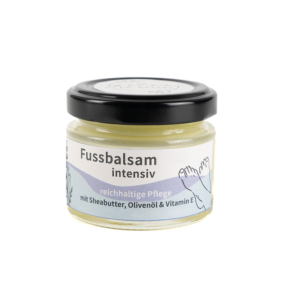 Naturkosmetik Fussbalsam im Glastiegel