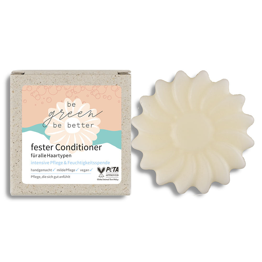 Naturkosmetik fester Conditioner mit Graspapierverpackung