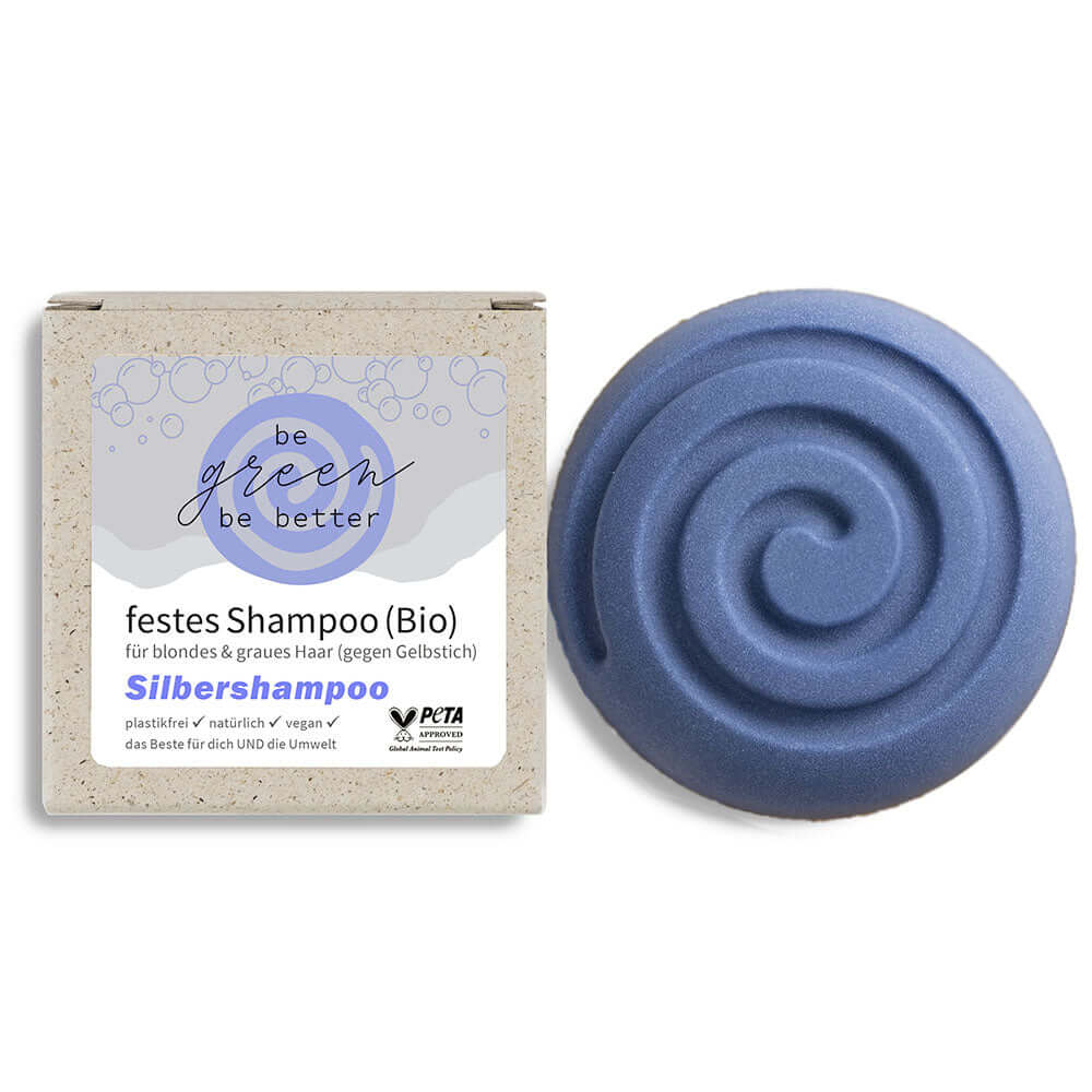 Naturkosmetik festes Silber Shampoo in Bio Qualität