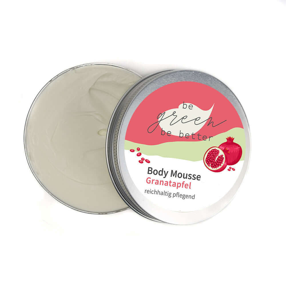 Bio Body Mousse mit Granatapfel Duft in Blechdose