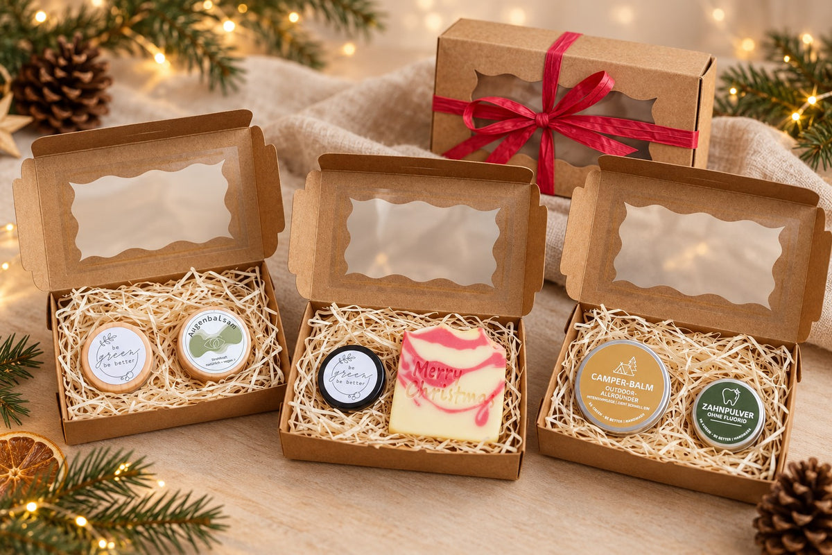 Geschenkboxen mit Weihnachtsseife 