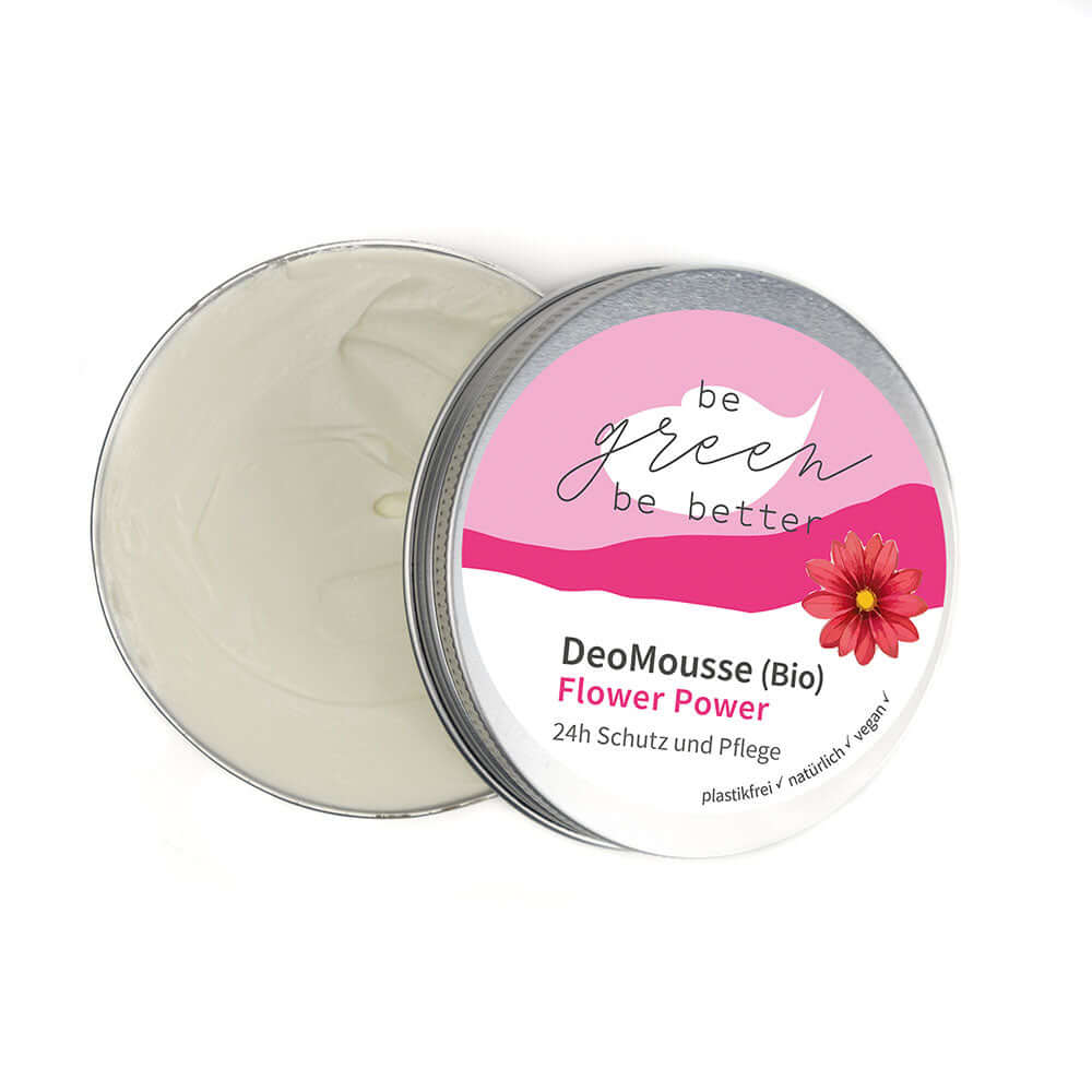 DeoMousse Flower Power Bio in einer Blechdose