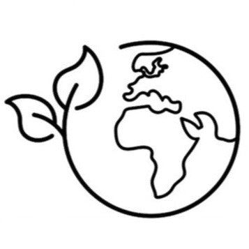 Icon Erde mit Blatt