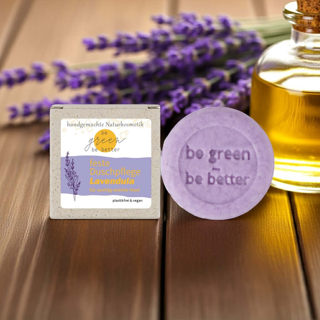 Body Bar Lavendula mit Graspapierverpackung